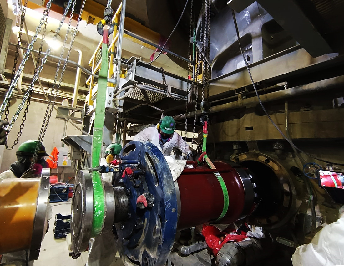 Montaje de estator de polea motriz